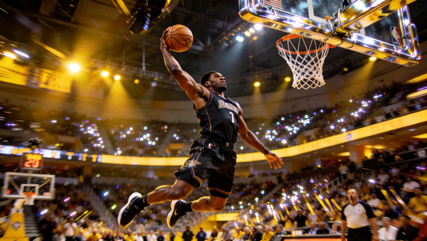 NBA篮球赛事，扣篮大赛精彩瞬间